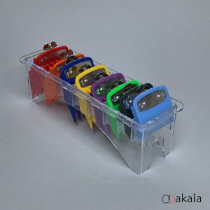 ست شانه اصلی ماشین اصلاح وال فلزی رنگی 8 عددی