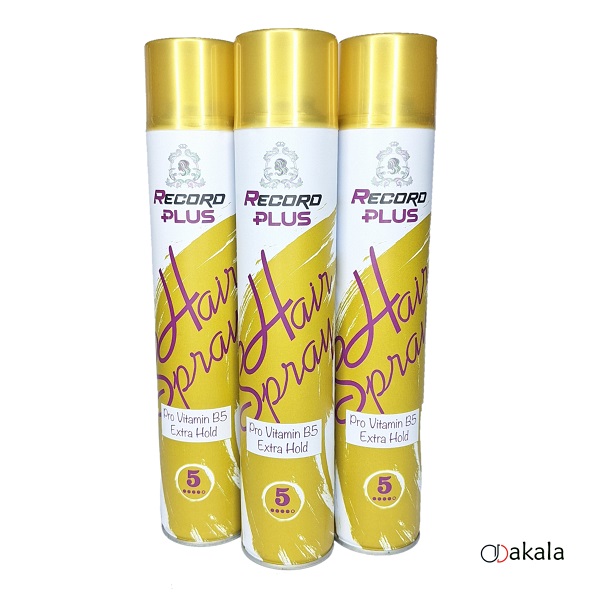 اسپری حالت دهنده مو رکورد پلاس RecordPlus حجم 500 میل