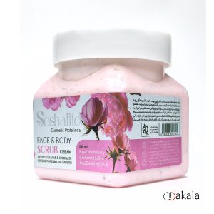 اسکراب شنی صورت و بدن گل رز سوشالیتو حجم 350 میل