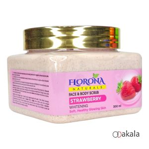 اسکراب شنی فلورونا FLORONA مدل توت فرنگی حجم 300 میل